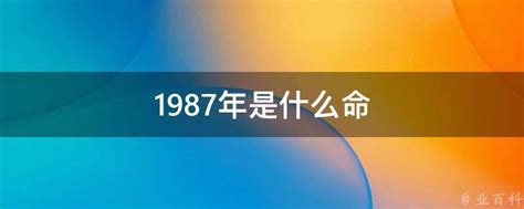 1987年是什么年|1987是什么年